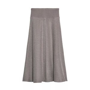 Zara Taupe Gray Knit A-Line Skirt